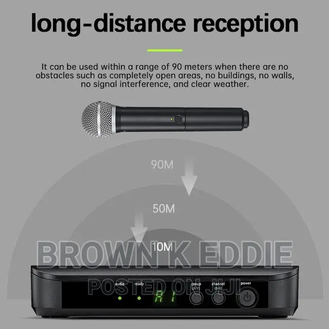 Profession Wireless Vocal Microphone UHF System Kit