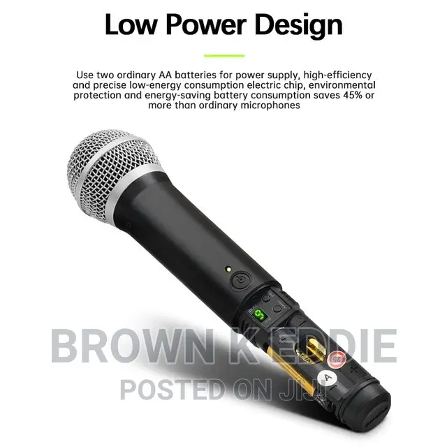 Profession Wireless Vocal Microphone UHF System Kit