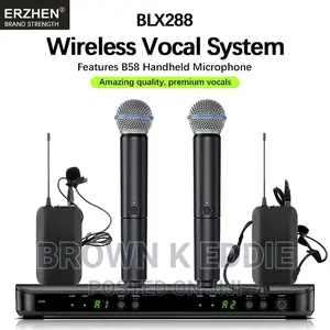 Profession Wireless Vocal Microphone UHF System Kit