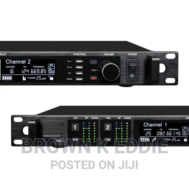 Wireless Microphone Professional Dual Channel Receiver