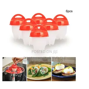 6pcs Silicone Plastic Egg Boiler.