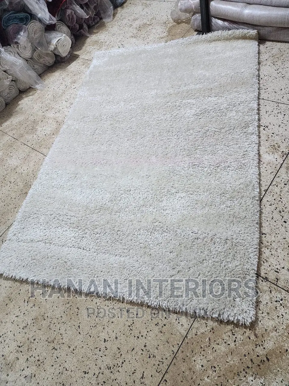 White New Shaggy Carpet