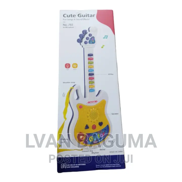 Cute Guitar Toy for Kids - Fun Songs, Sounds Effects, Lights