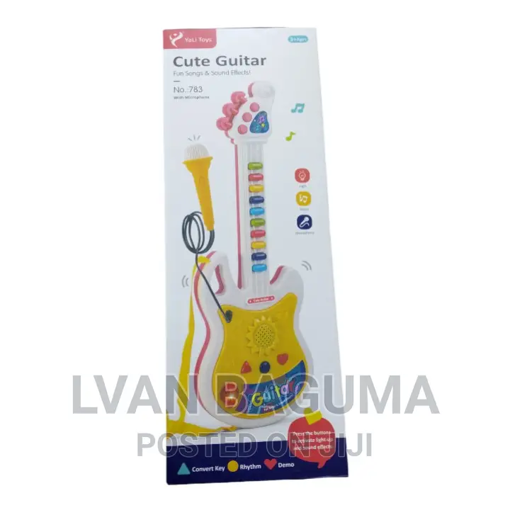 Cute Guitar Toy for Kids - Fun Songs, Sounds Effects, Lights