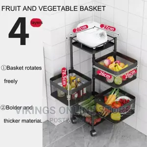 4 Tier Square Vegetable Rotating Rack