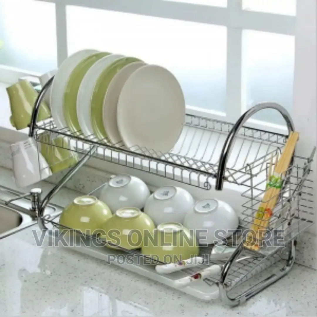 2 Tier Stainless Steel Dish Rack