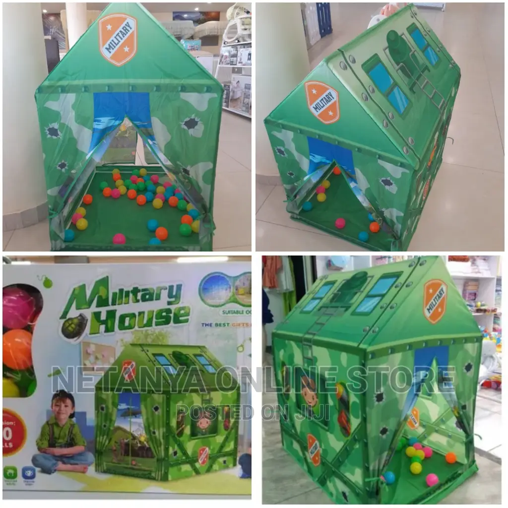 Children's Military Play Tent With 50 Balls