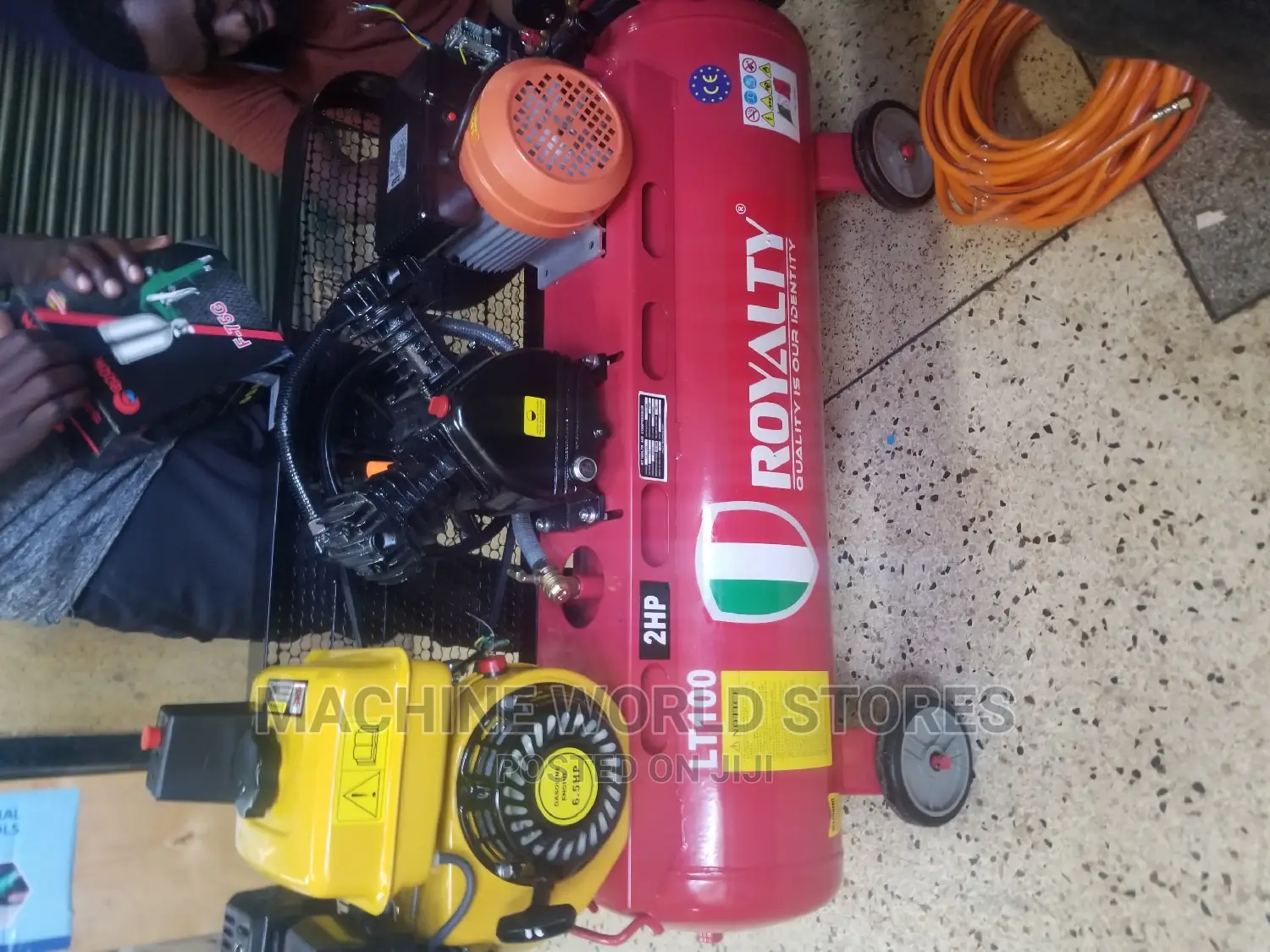 Combined Petrol and Electric Air Compressor