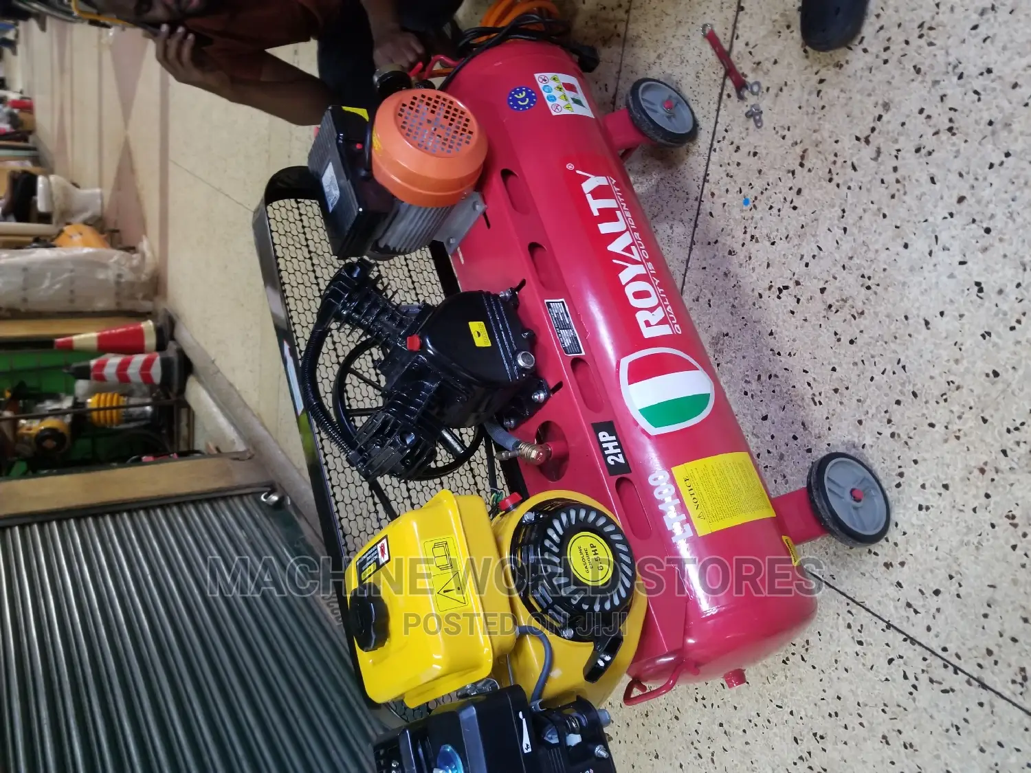 Combined Petrol and Electric Air Compressor