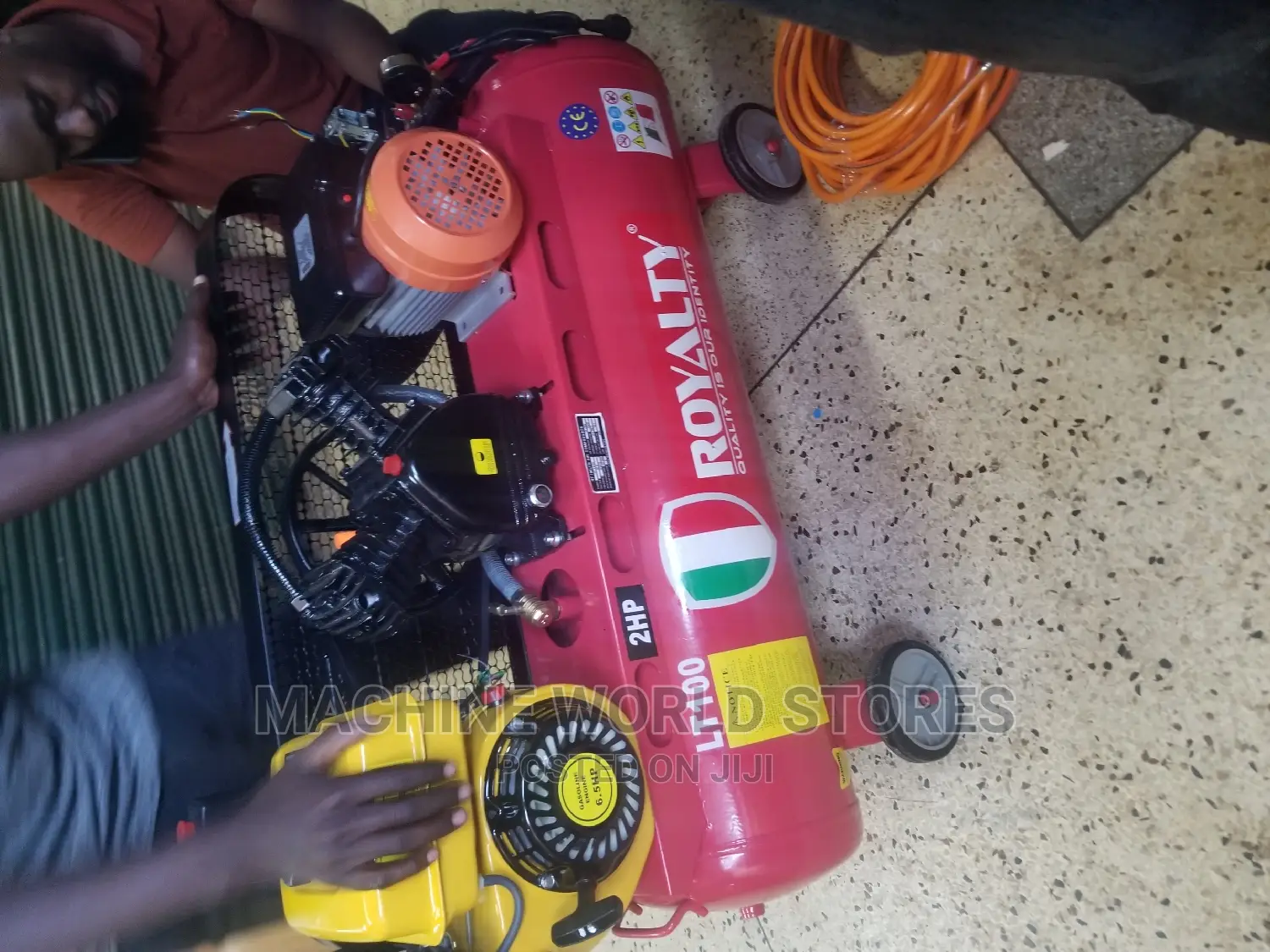 Combined Petrol and Electric Air Compressor
