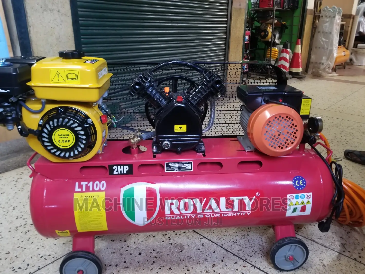 Combined Petrol and Electric Air Compressor
