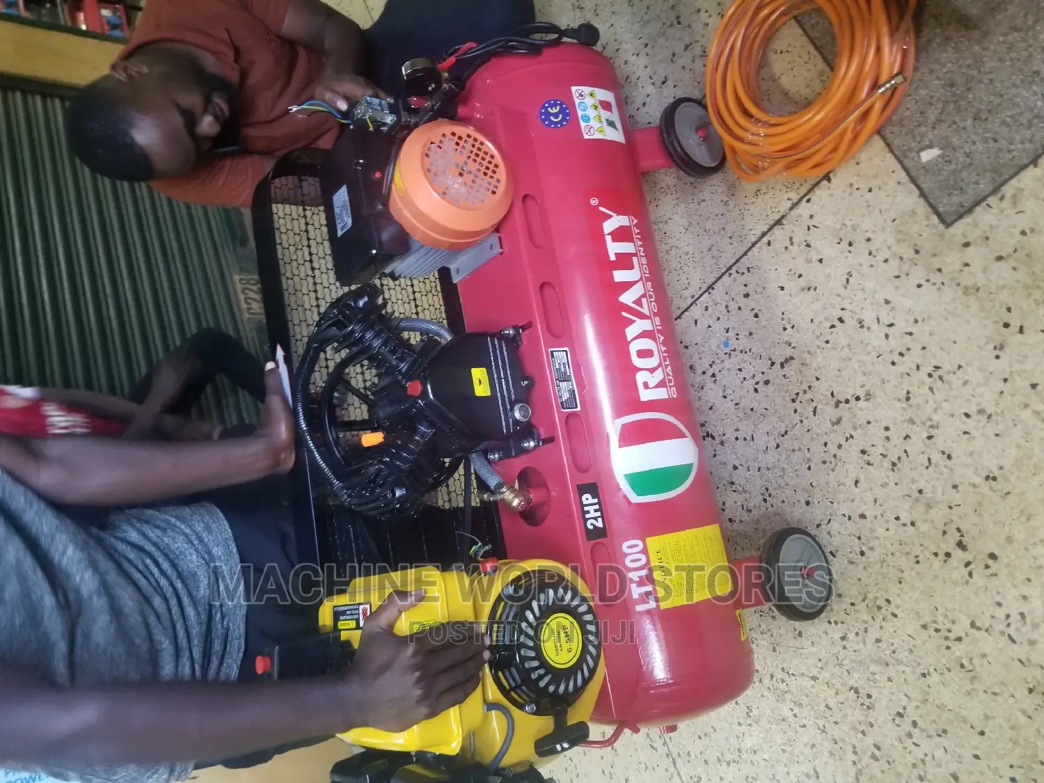 Combined Petrol and Electric Air Compressor