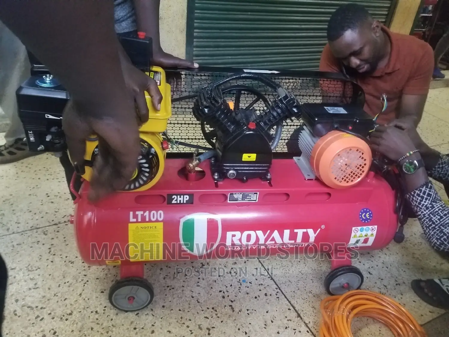Combined Petrol and Electric Air Compressor