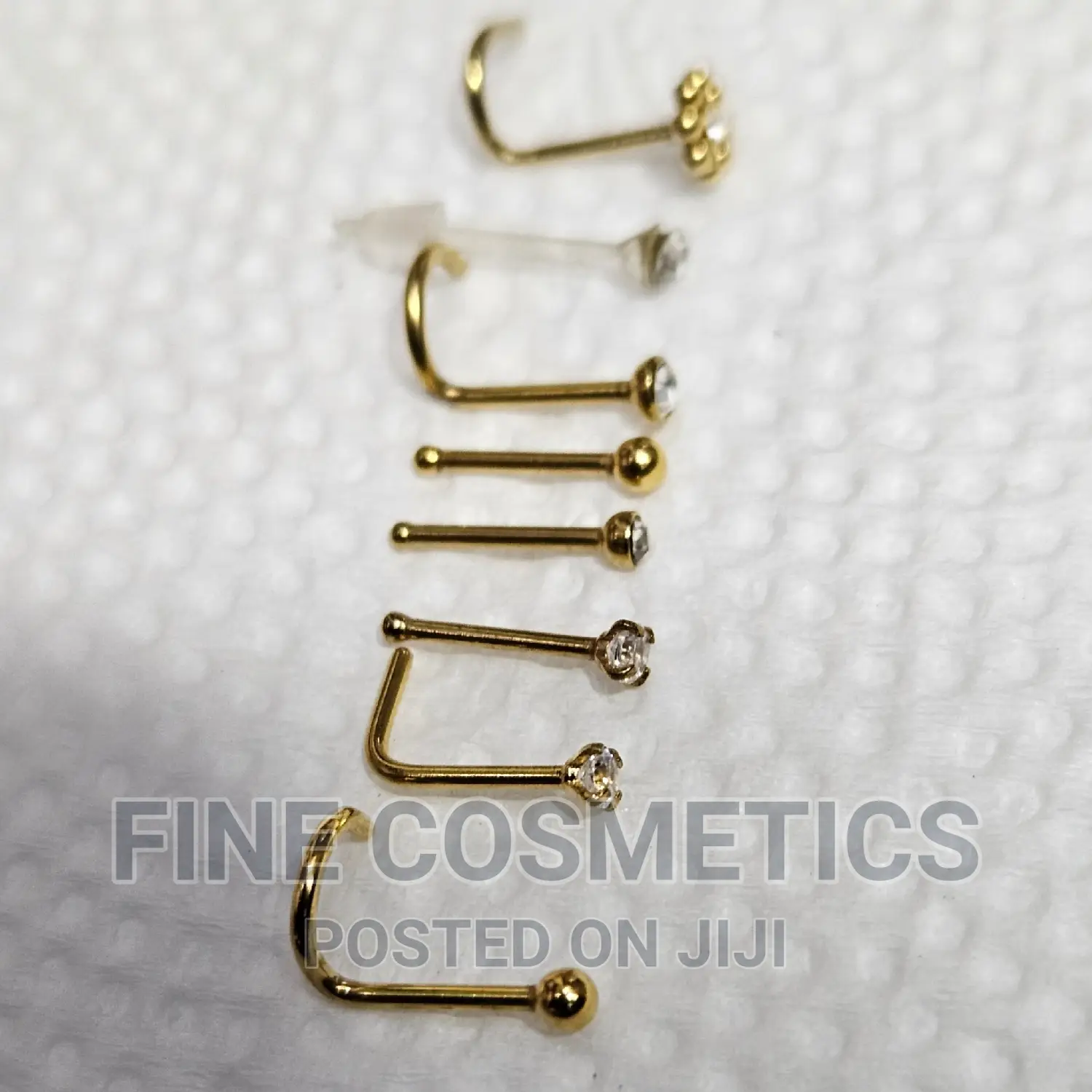 8PCS Nose Stud Collection of Nose Pin Straight and Corkscrew