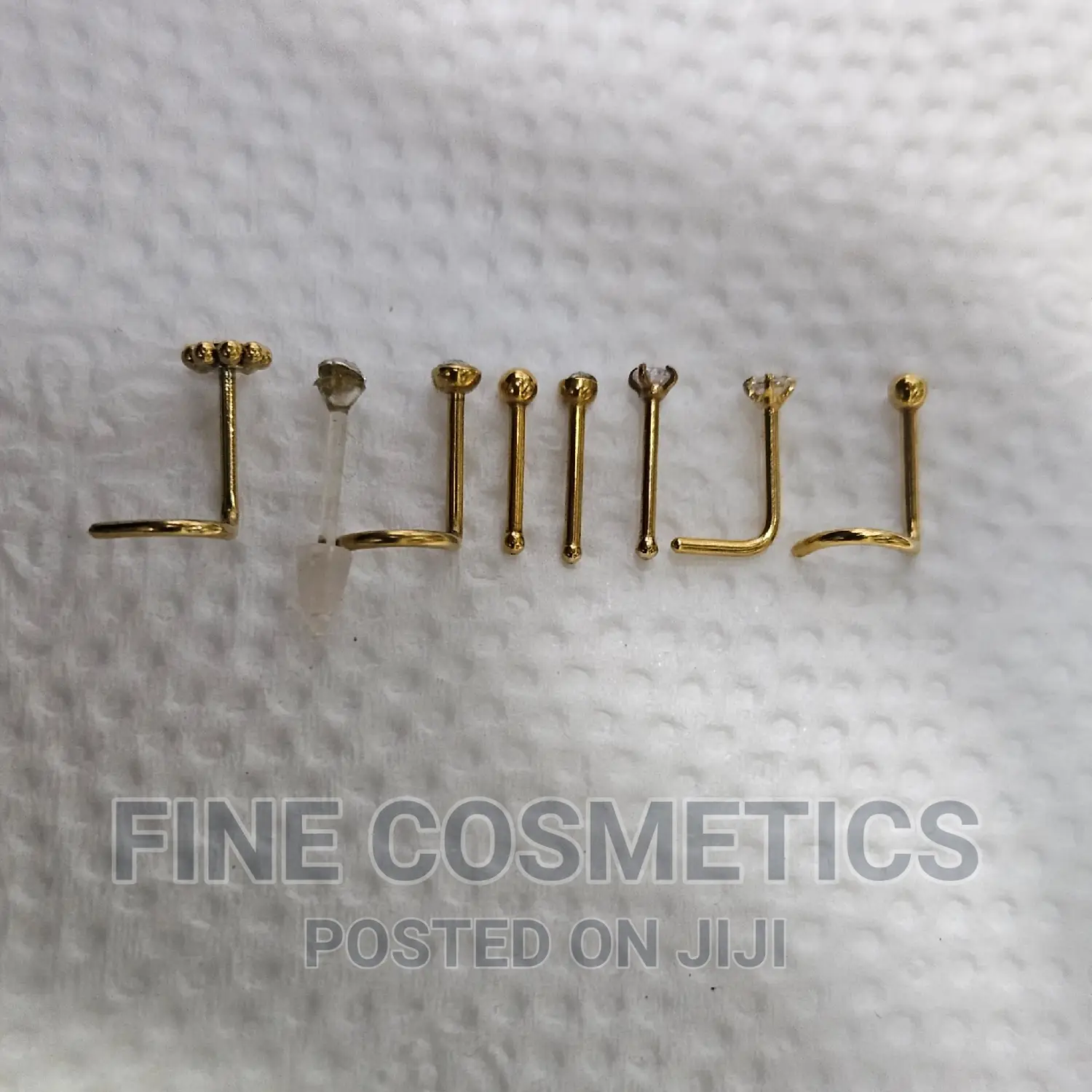 8PCS Nose Stud Collection of Nose Pin Straight and Corkscrew