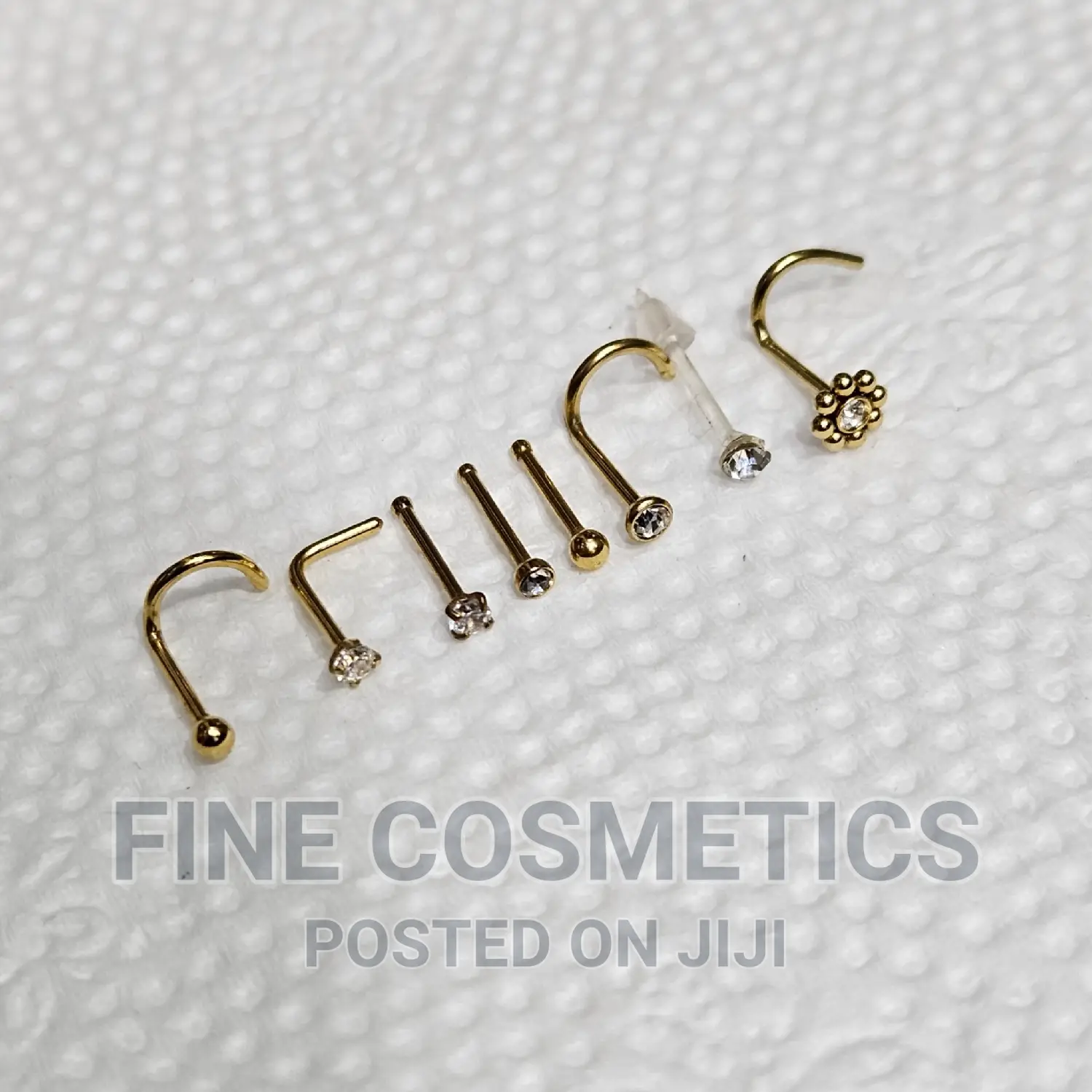 8PCS Nose Stud Collection of Nose Pin Straight and Corkscrew