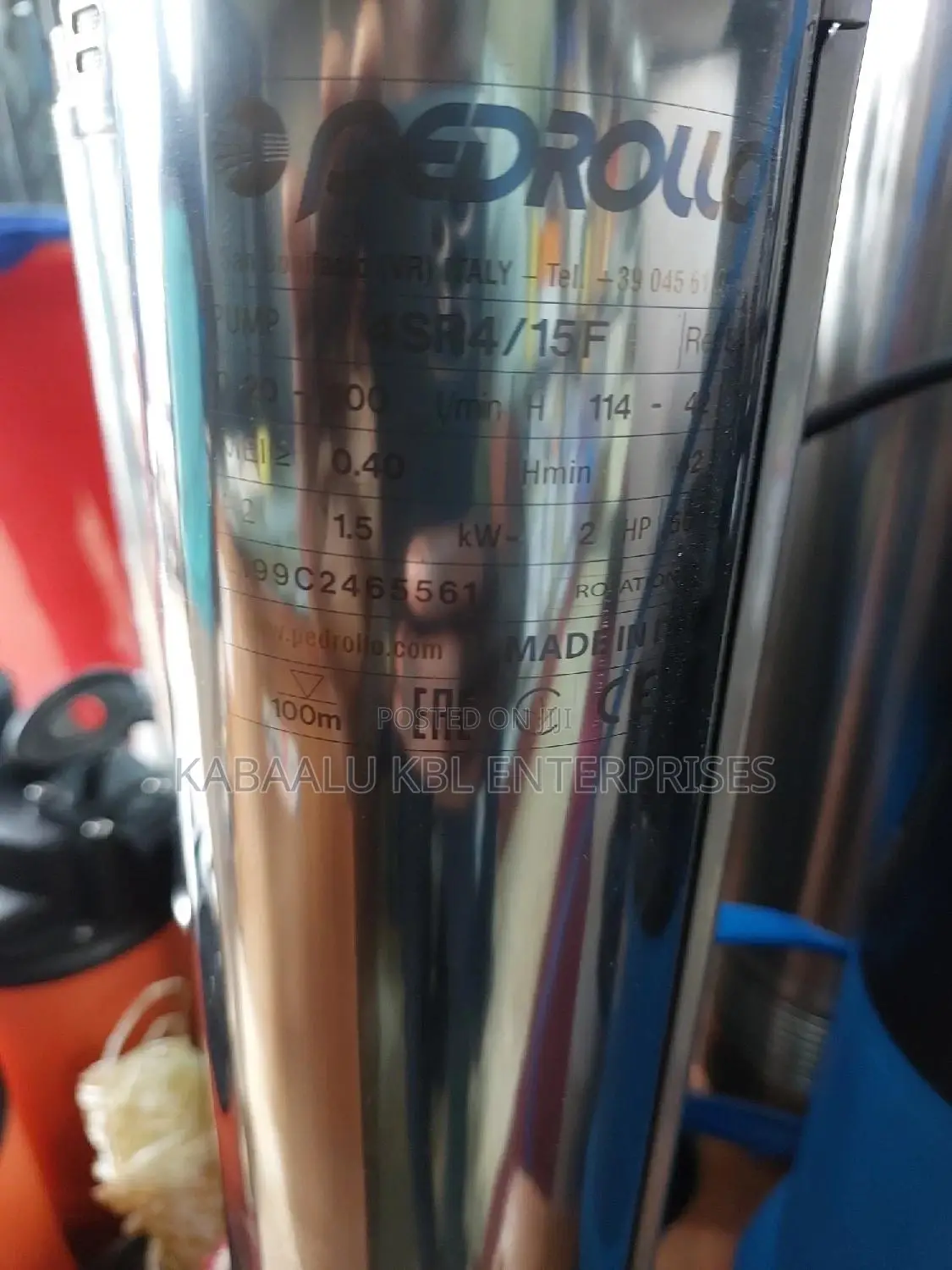 2HP Pedrollo Italy Submersible Water Pump