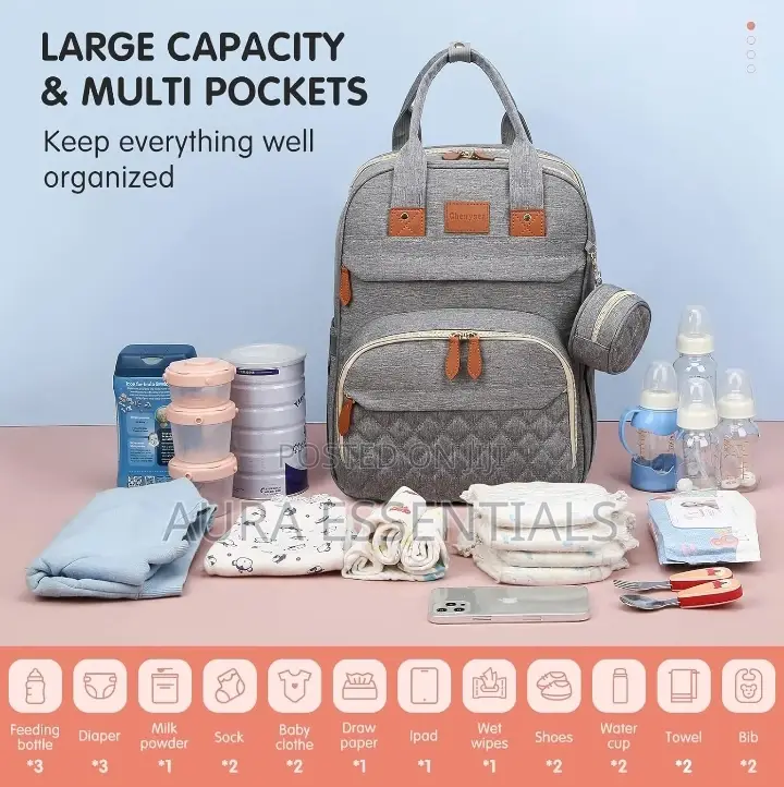 2 in 1 Multifunctional Baby Mummy Diaper Bag
