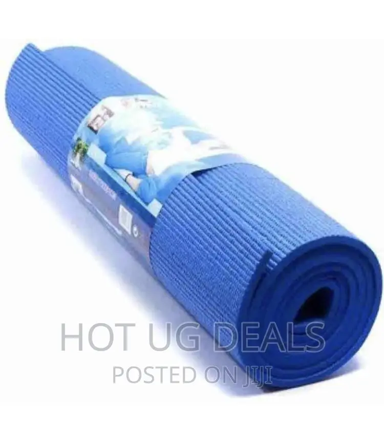 Yoga Mat With Carrier Bag Moisture Resistance - Blue