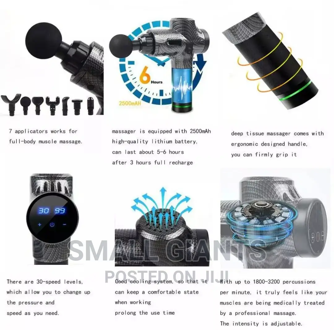 7 Heads LCD High Frequency Massage Gun