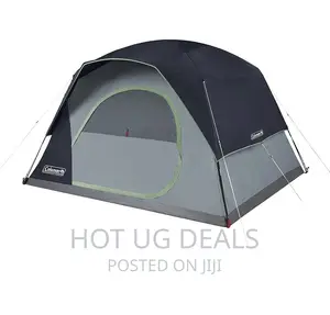Portable Family 4 Person Camping Tent - Multicolor