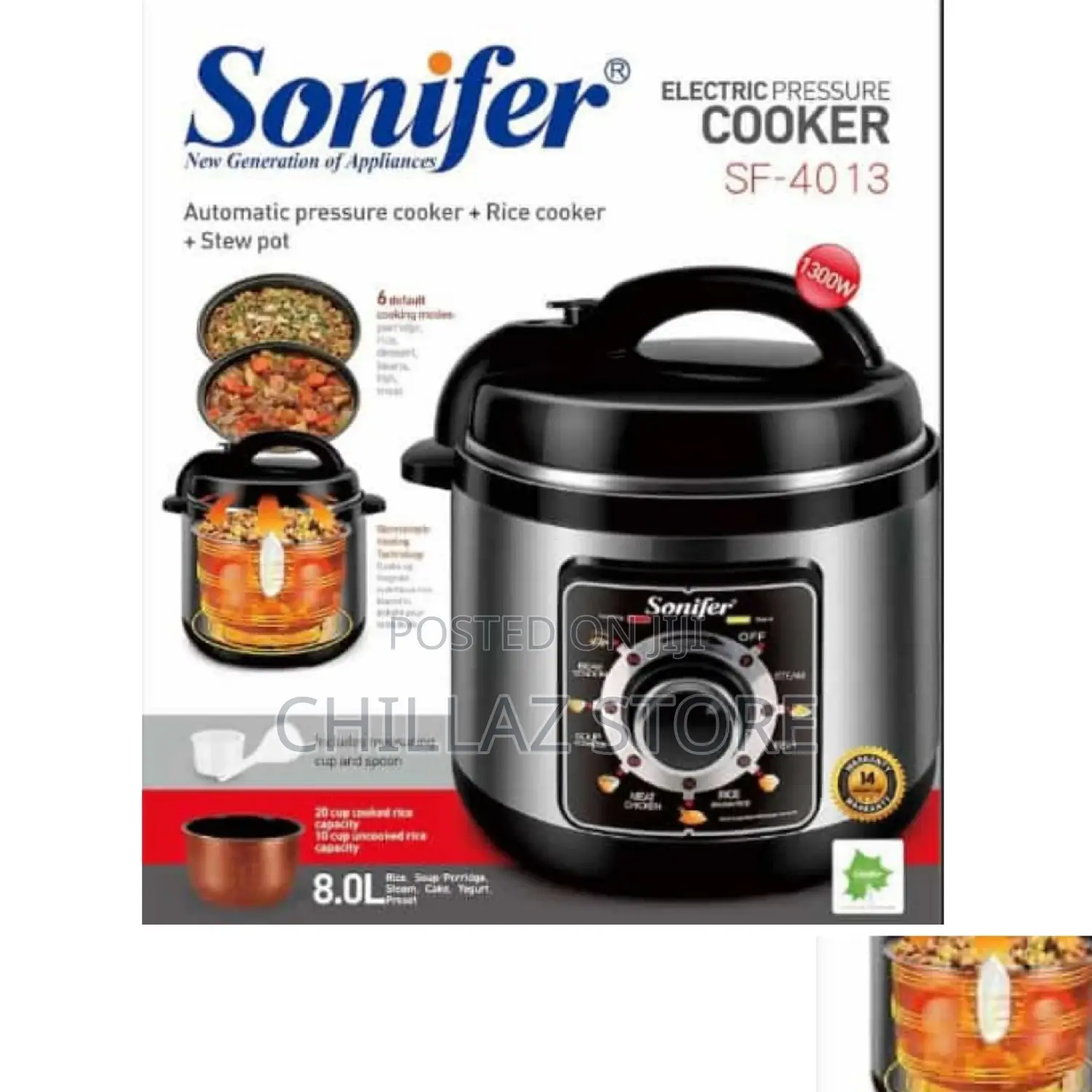 Sonifer 8.0L Electric Pressure Cooker.