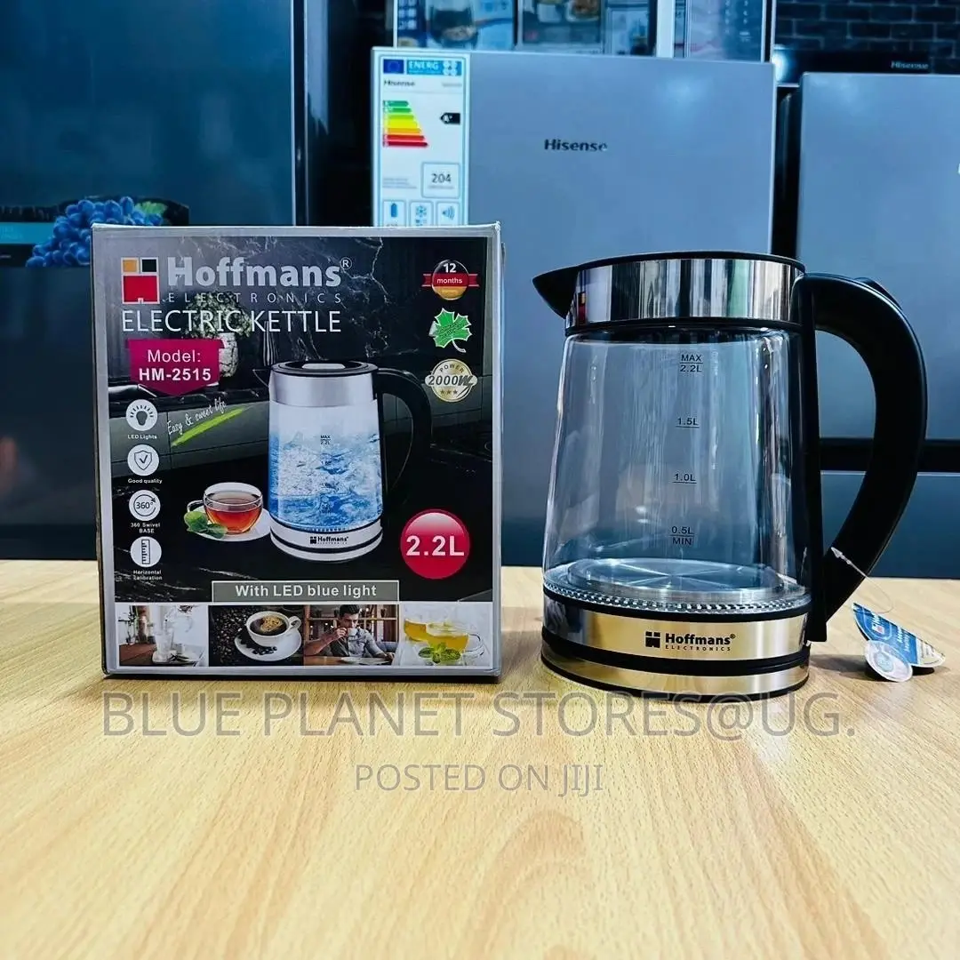 HOFFMANS 2.2litres Electric Glass Kettle \\ 2000w \\ HM-2515