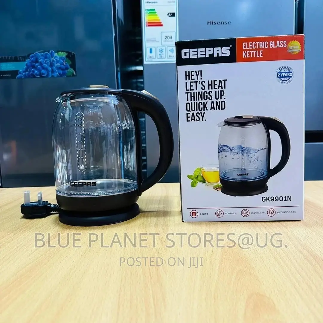 GEEPAS 1.8litres Electric Glass Kettles \\ 1500w \\ GK9901N