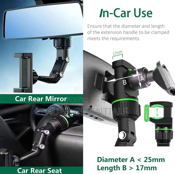 New 360° Multifunctional Car Tripod Phone Holder