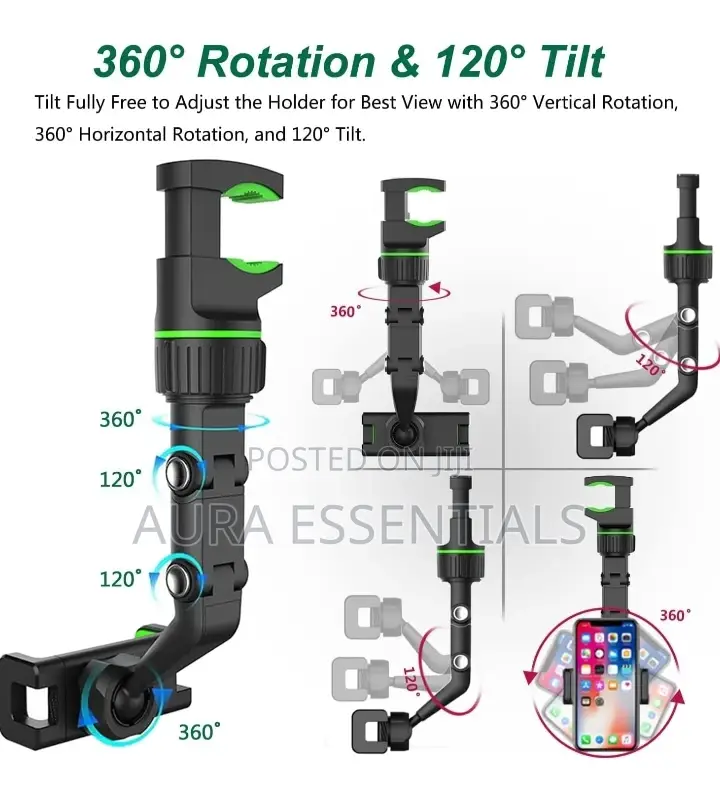 New 360° Multifunctional Car Tripod Phone Holder