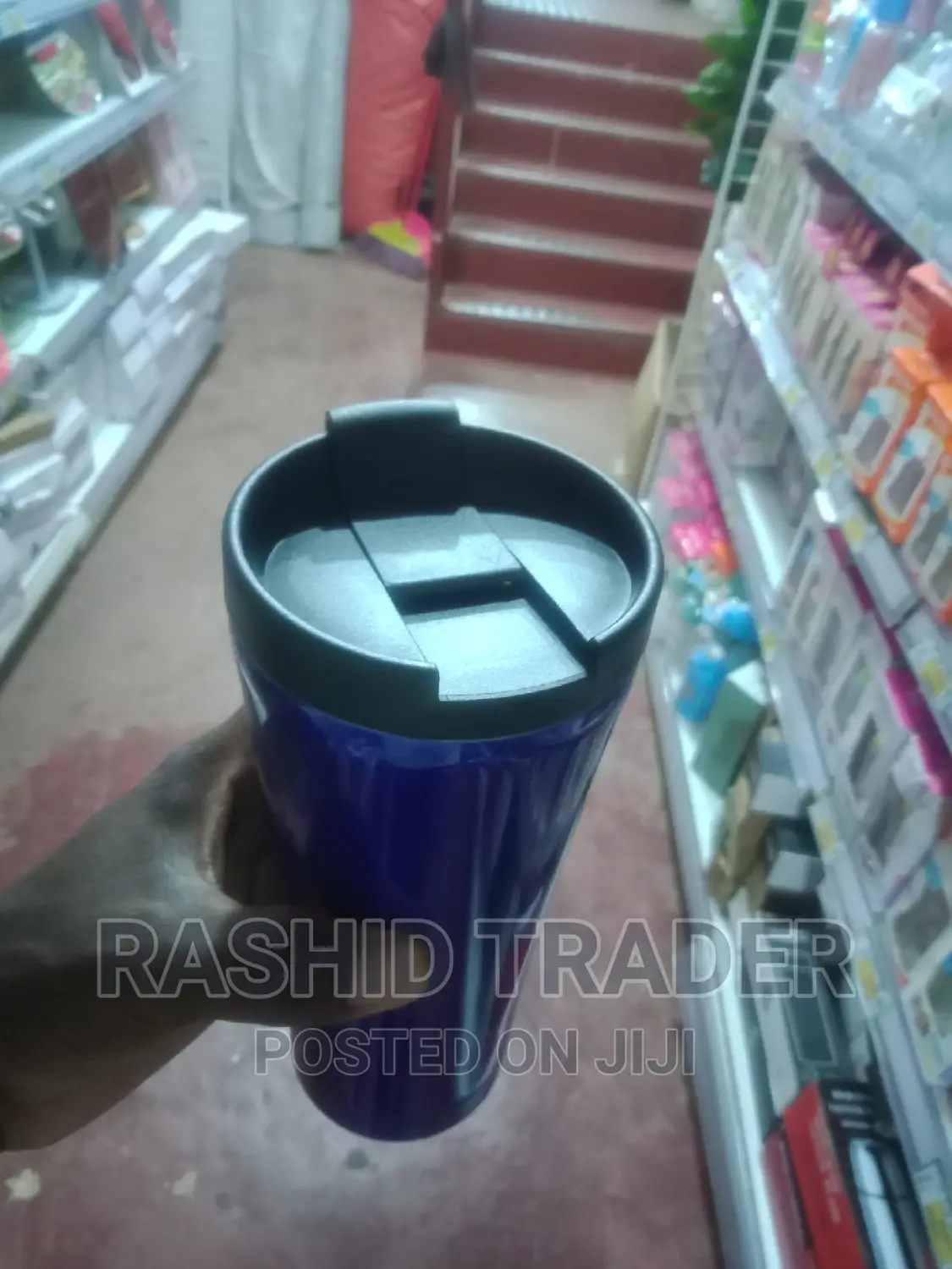 Blue Stainless Steel Coffee Cup