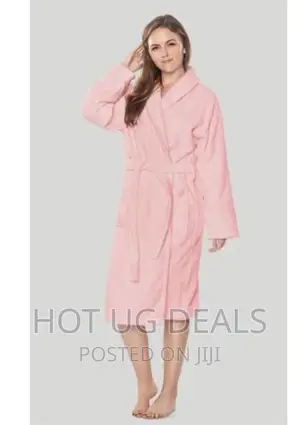 Photo - Unisex Adults Cotton Bathrobe - Pink