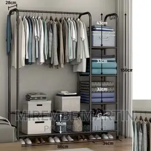 Metallic Clothes Rack Organizer
