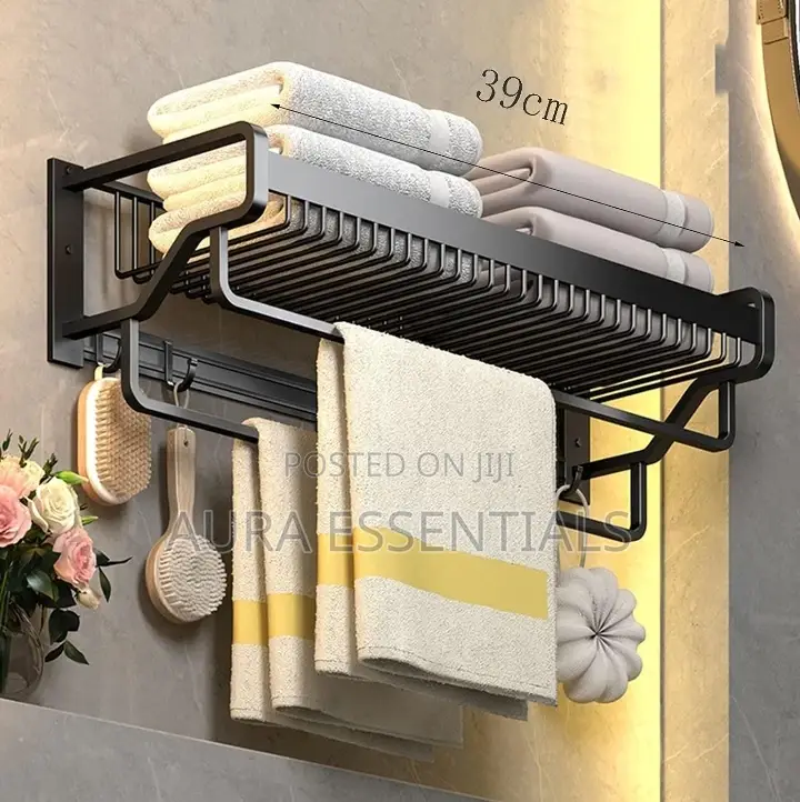 Modern Towel Rack Holder Bathroom Durable Aluminum Alloy