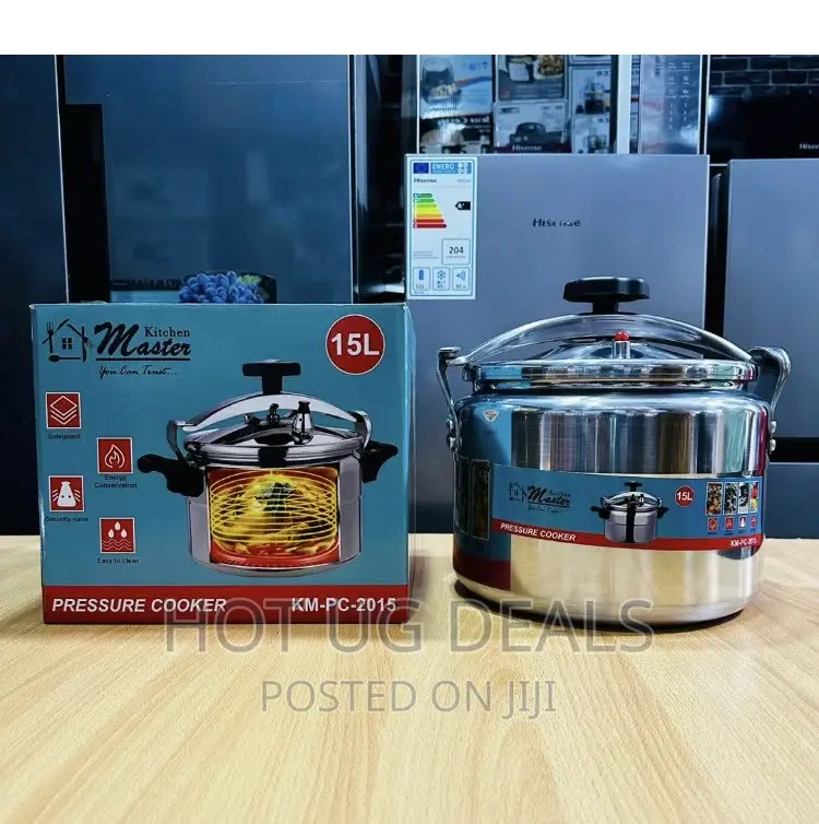 15L Stainless Steel Pressure Cooker Saucepan Pot- Silver