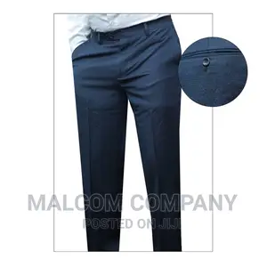 Photo - Gray-black Men Classic Trousers