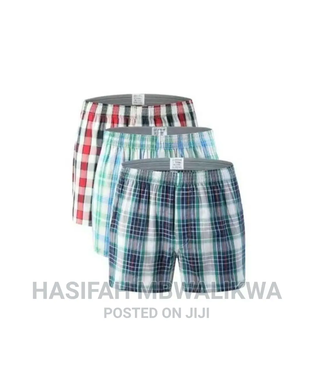 Pack of 3 Men's Checkered Boxers