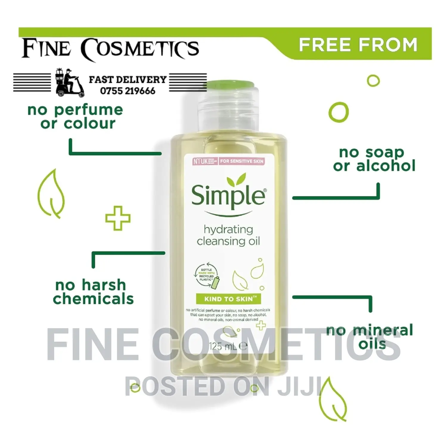 Simple Hydrating Cleansing Oil Sensitiv Skin Simple Cleanser