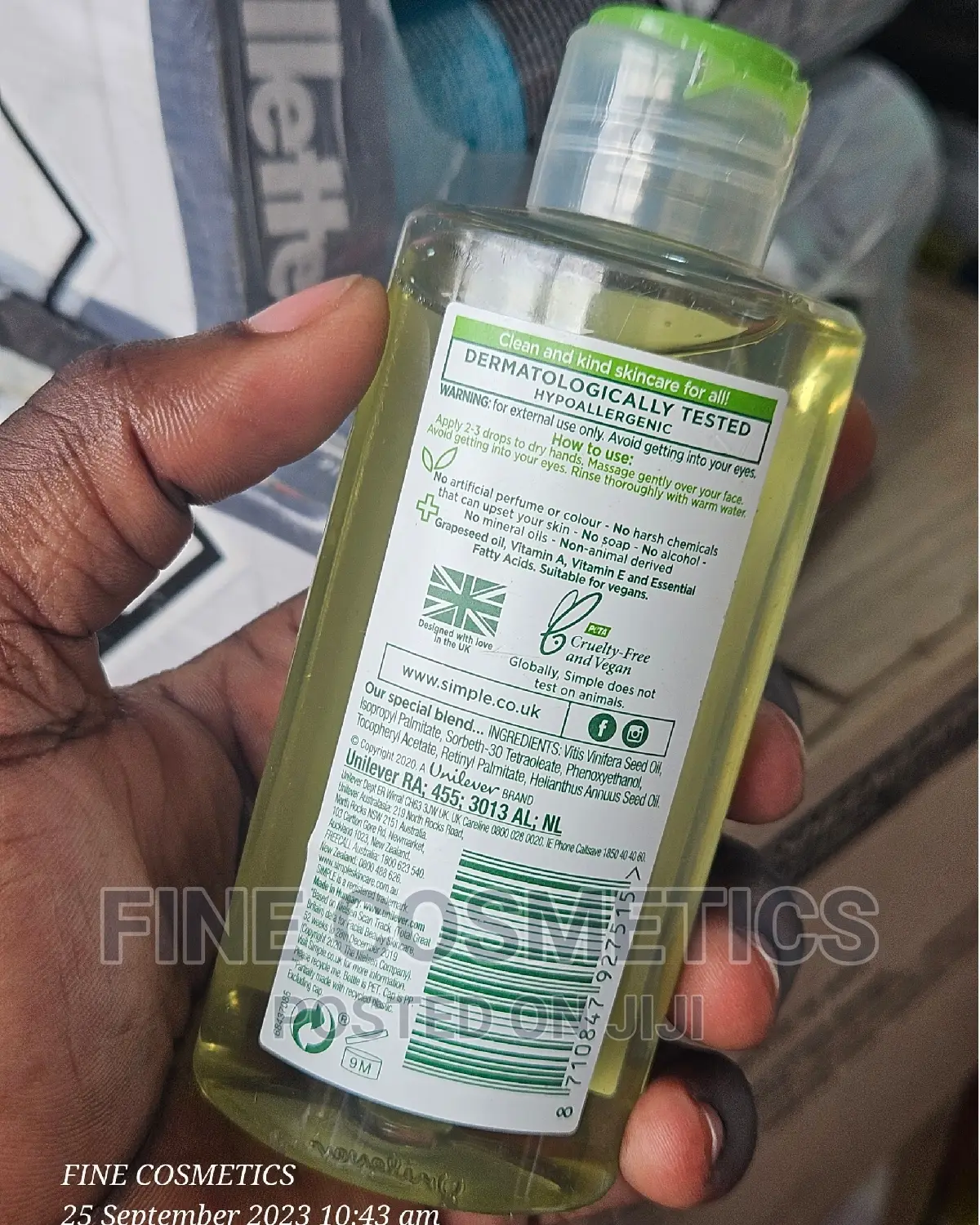 Simple Hydrating Cleansing Oil Sensitiv Skin Simple Cleanser