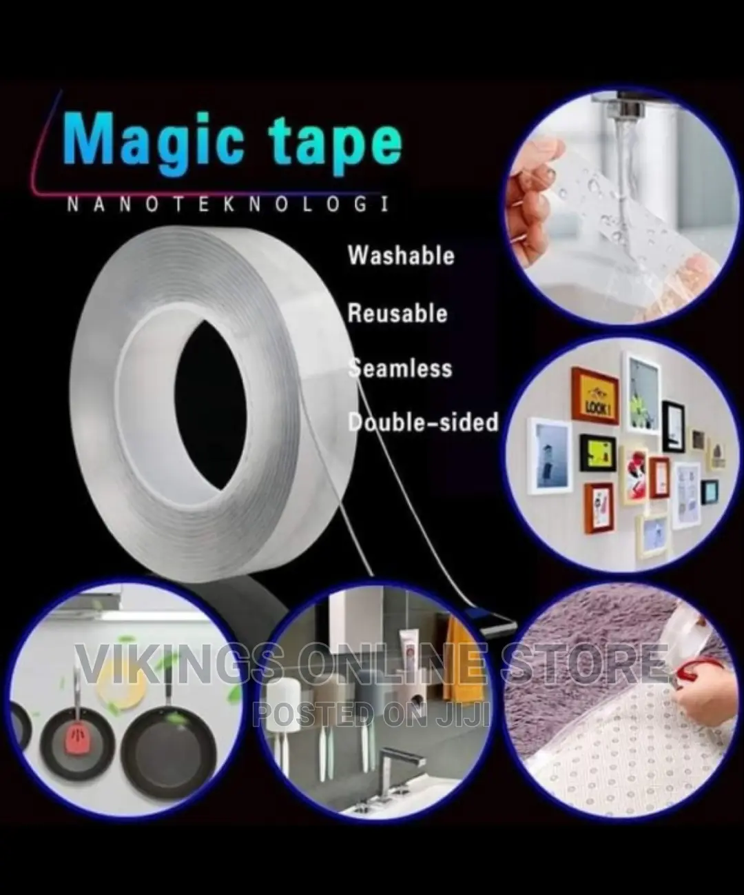 Strong, Clear, Adhesive Double Sided Magic Tape