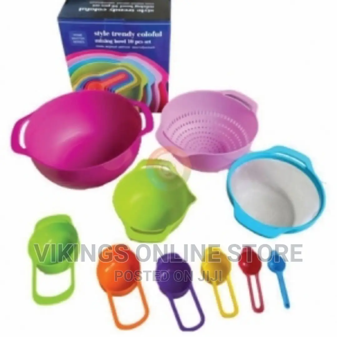 Style Trendy Colourful 10pcs Mixing Bowl