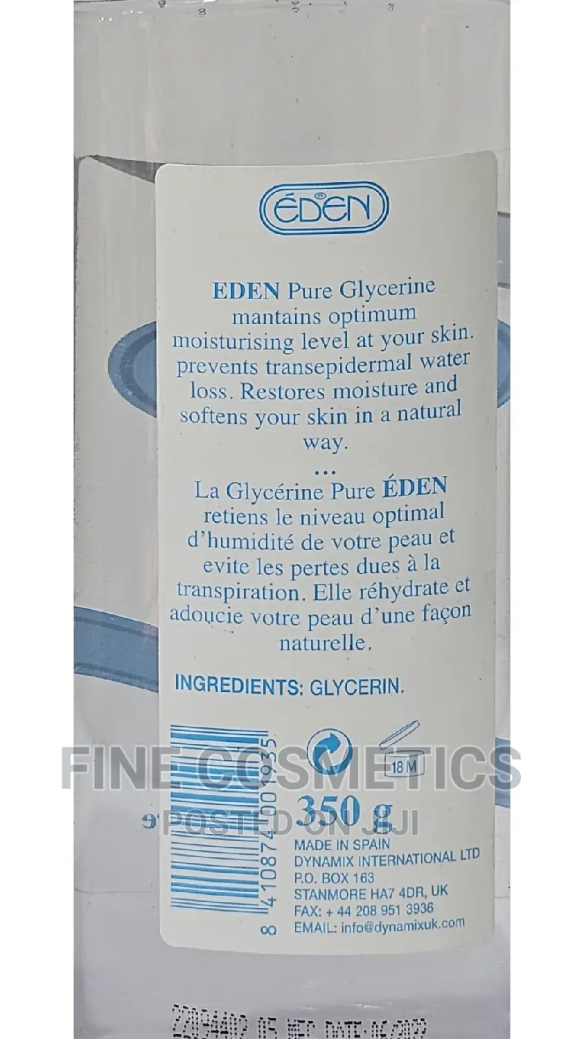 EDEN Pure Glycerin / Healthy Care B.P Soft Eden Glycerine