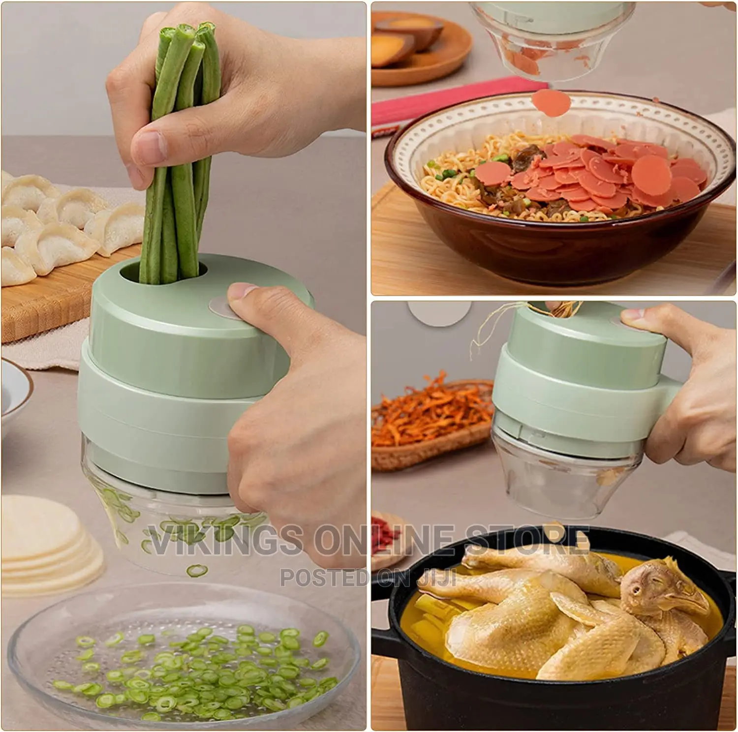 Portable Electric Vegetable Cutter 4 in 1,
