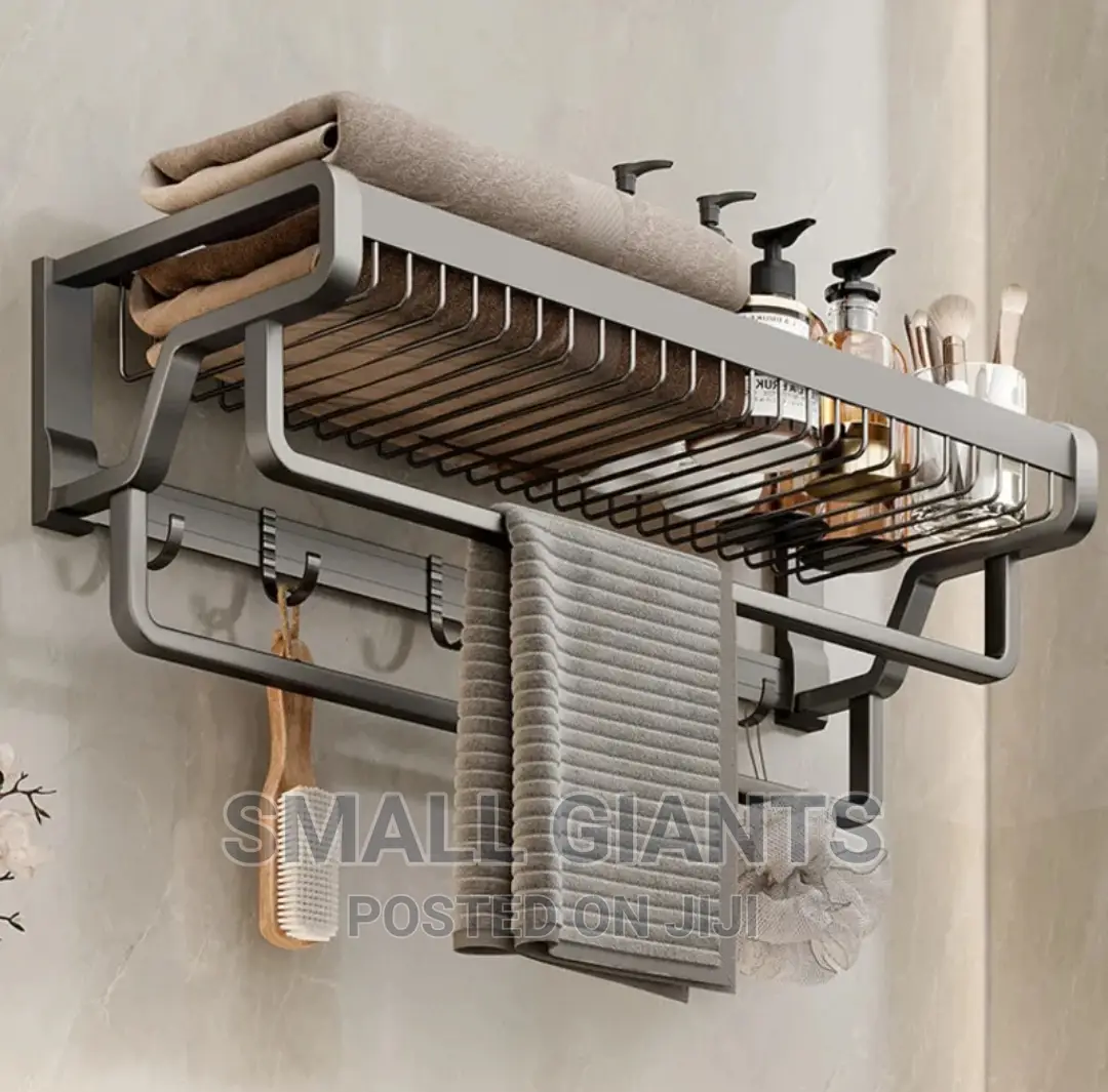 Modern Towel Rack Holder Bathroom Durable Aluminum Alloy