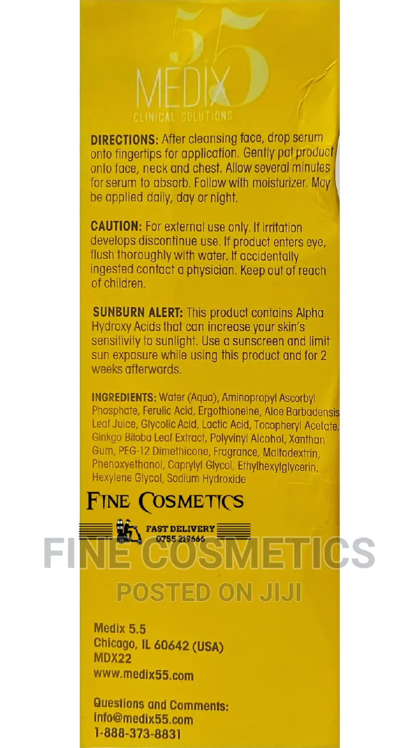 MEDIX 5.5 Vitamin C E Turmeric Brightening Skin Products