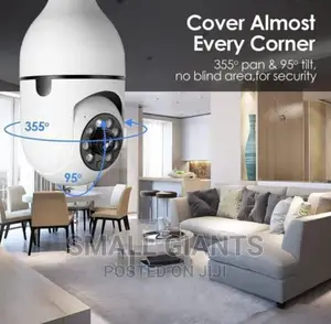 360° Panoramic Wifi IR IP E27 Light Bulb Camera 1080P HD