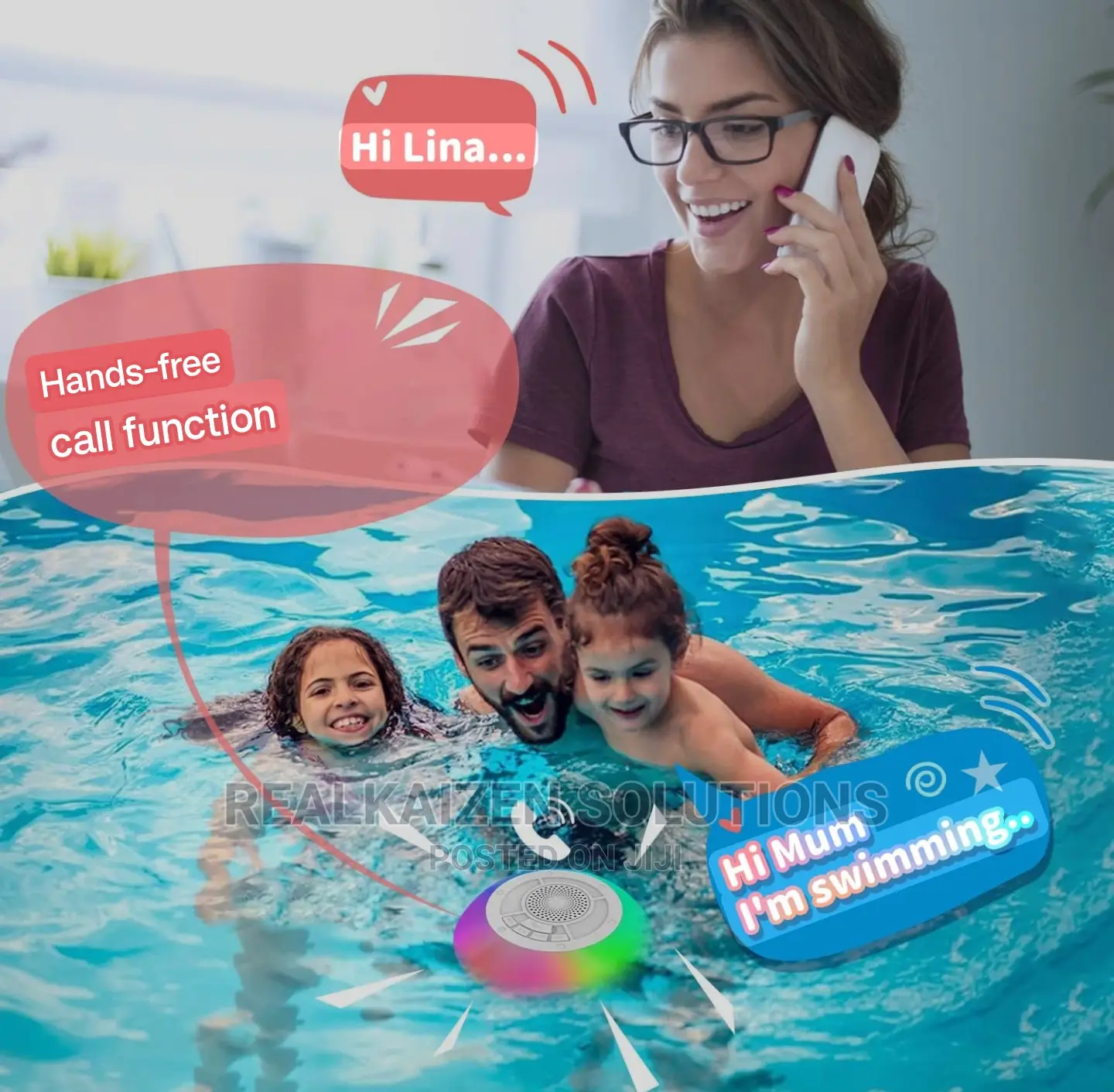 UK SENSEI Bluetooth | AUX Floating IPX6 LED Water Speaker