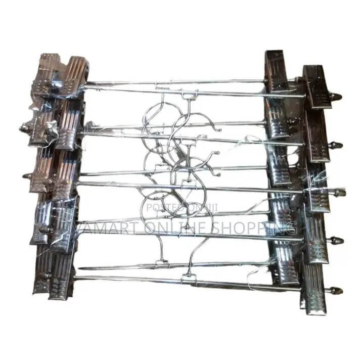 Metallic Trouser Hangers With Pegs - 10 in a Pack