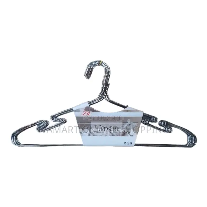 Metallic Steel Cloth Hangers - 10 Pieces in a Pack