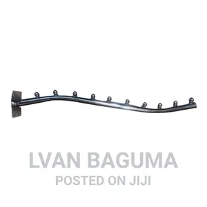Wall Mounted Hanger Holder Rod - With 10 Hooks
